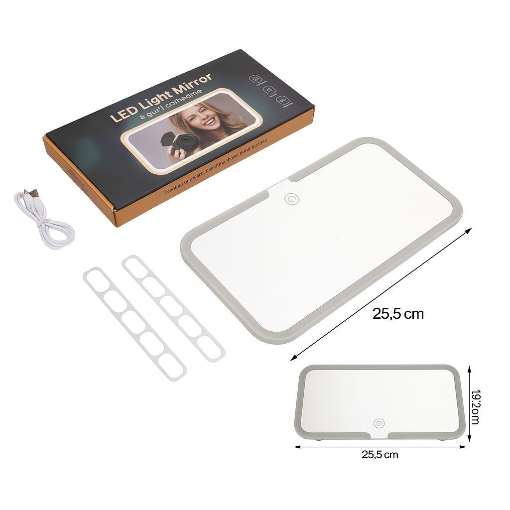ESPEJO LED PARA VISERA DE CARRO – ILUMINACIÓN PERFECTA DONDE QUIERAS